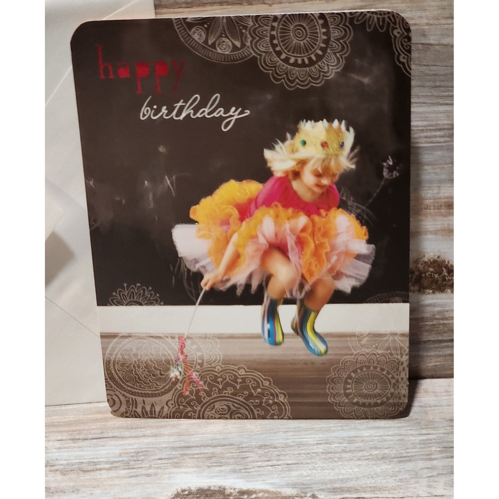 Taylor Swift American Greetings Birthday Card Girl in Tutu Crown Butterfly New